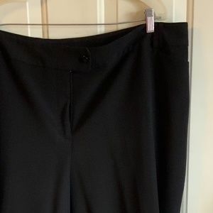 Long black pants with slash pockets